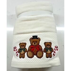 Balsam & Fir Trading Co Bear Christmas Hand Towel Set of 2 Holiday Decor NEW